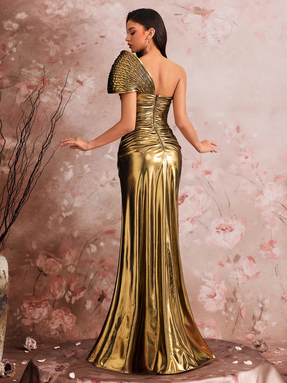 Luxury Slanted Shoulder Fishbone Evening Dresses Woman Waist-cinching Mermaid Wedding Party Elegant Long Formal Prom