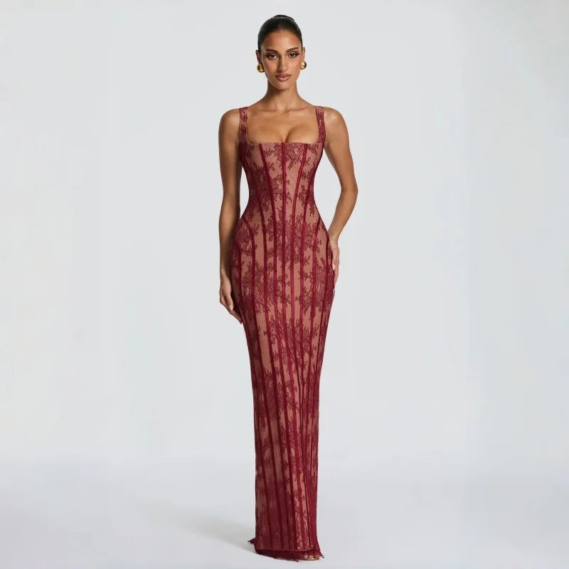 VÉRIELLE | Ivory Lace Corset Mermaid Gown