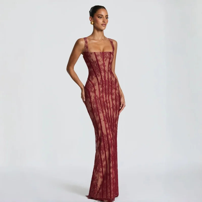 VÉRIELLE | Ivory Lace Corset Mermaid Gown