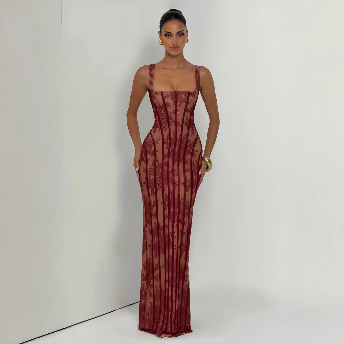 VÉRIELLE | Ivory Lace Corset Mermaid Gown